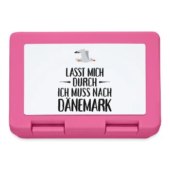 Lasst mich durch ich muss nach Dänemark Möwe - Brotdose - Pink - Vorne