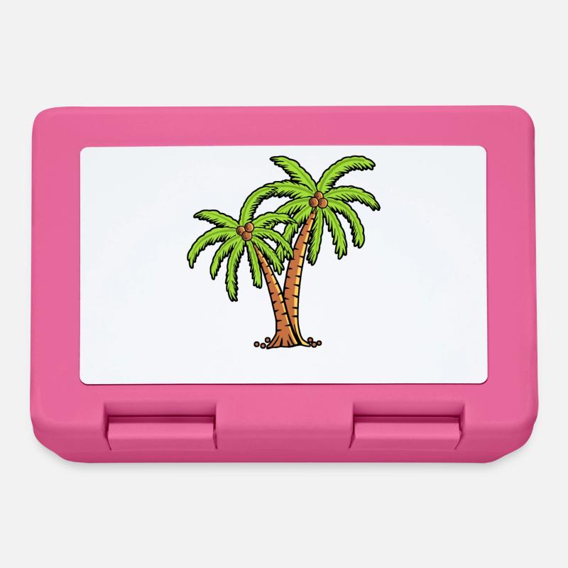 Palmen - Brotdose - Pink