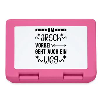 Am Arsch vorbei geht auch ein Weg - Brotdose - Pink - Vorne