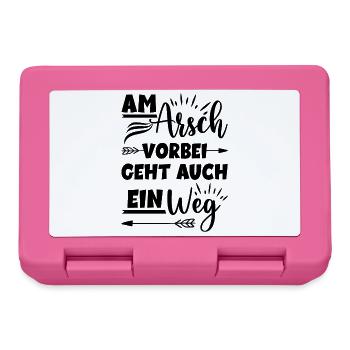 Am Arsch vorbei geht auch ein Weg - Brotdose - Pink - Vorne
