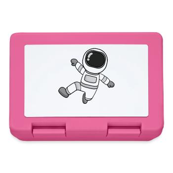 Astronaut motif - Lunchbox - pink - Front