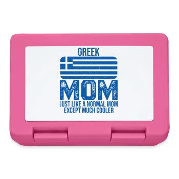 Greek Mom drapeau grec pour la fête des Mères - Boîte à goûter - rose - Devant