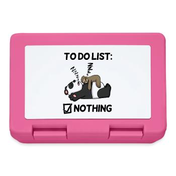 To do list Nothing - sloth relax - Lazy - Lunchbox - pink - Front