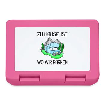 Wohnmobil Wohnwagen Camping - Brotdose - Pink - Vorne