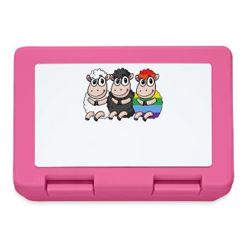 Schwarzes Schaf - Regenbogen Schaf - Brotdose - Pink - Vorne