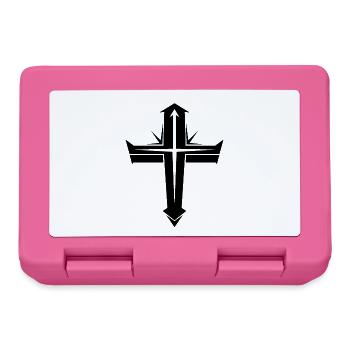 Croix chrétienne - Boîte à goûter - rose - Devant