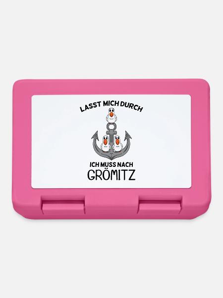 Grömitz Ostsee Spruch Geschenk - Brotdose - Pink