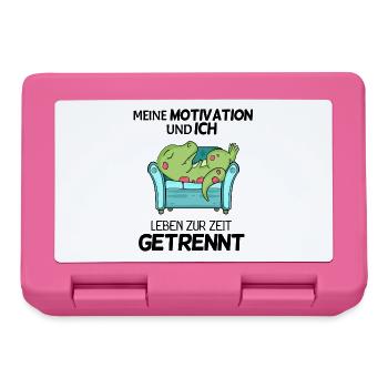 Keine Motivation - Brotdose - Pink - Vorne