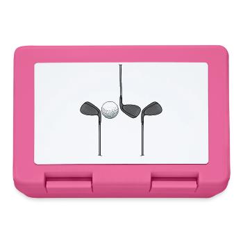 Golfschläger Golfspieler - Brotdose - Pink - Vorne