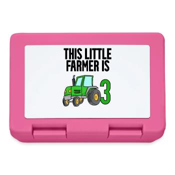 Tracteur 3 ans garçon - Boîte à goûter - rose - Devant