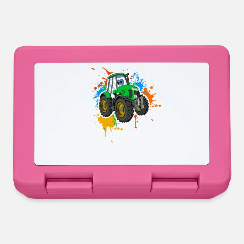 Tracteur - Boîte à goûter - rose