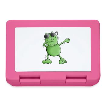 Grenouille cool avec des lunettes de soleil Make the Dab Dance - Boîte à goûter - rose - Devant