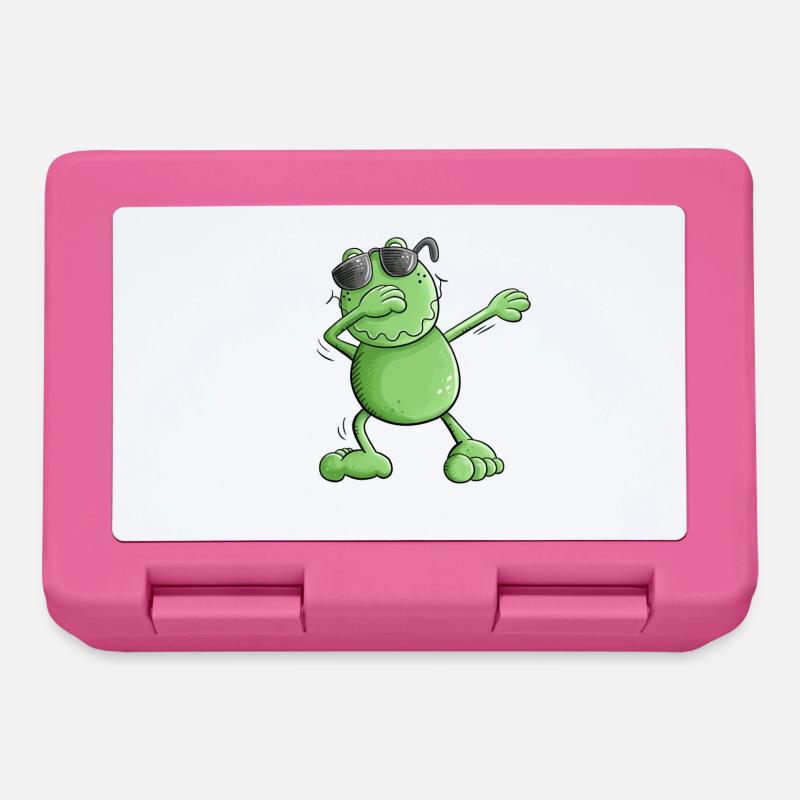 Cool frog with sunglasses Make the Dab Dance - Lunchbox - pink