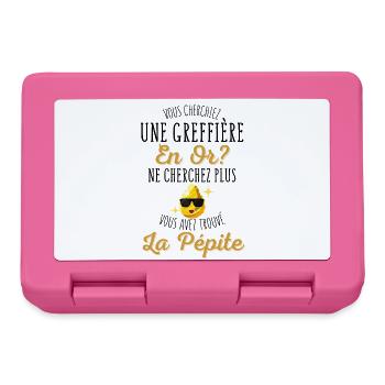Vous Cherchiez une Greffière en Or? - Humour - Boîte à goûter - rose - Devant