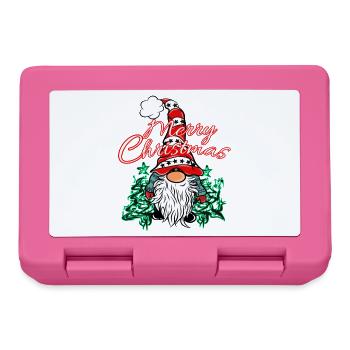 Weihnachts Wichtel Xmas Gnom - Brotdose - Pink - Vorne