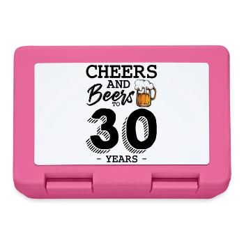 Beer mug illustration with foam 30 years B-Day - Lunchbox - pink - Front