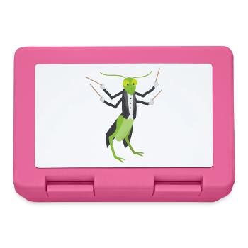 The Grasshopper Sets the Tone - Conductor - Lunchbox - pink - Front