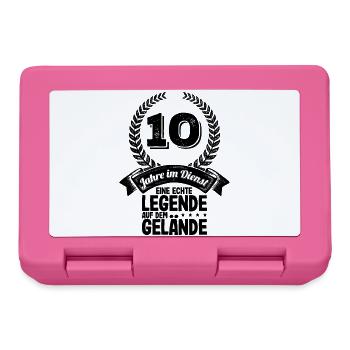 10 Jahre Im Dienst Dienstjubiläum Firmenjubiläum - Brotdose - Pink - Vorne
