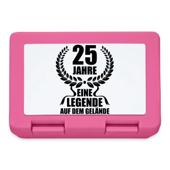 25 Jahre Im Dienst Dienstjubiläum Legende Arbeit - Brotdose - Pink - Vorne