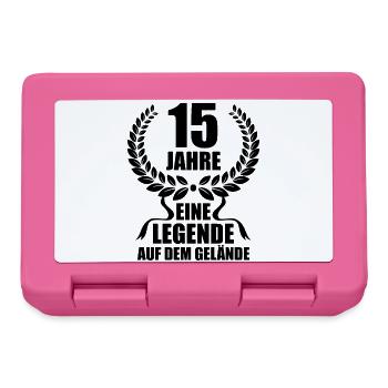 15 Jahre Im Dienst Dienstjubiläum Legende Arbeit - Brotdose - Pink - Vorne