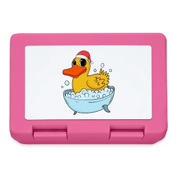 Canard de bain Noël - Boîte à goûter - rose - Devant