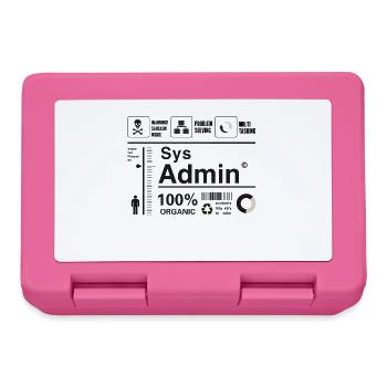 administrateur système ordinateur nerd pc kit programmeur humour lo - Boîte à goûter - rose - Devant