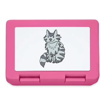 Maine Coon Chat - Boîte à goûter - rose - Devant