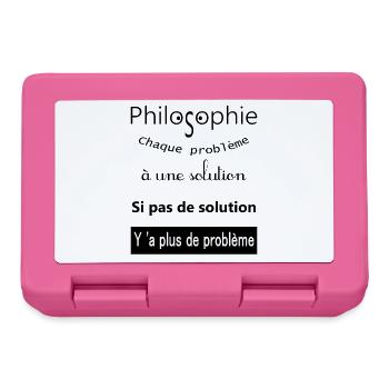 My philosophie - Boîte à goûter - rose - Devant
