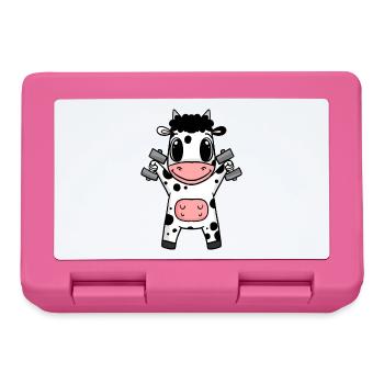 Cow Fitness Motivation Gym Cadeau - Boîte à goûter - rose - Devant