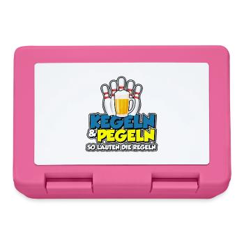 Kegeln & Pegeln - so lauten die Regeln - Brotdose - Pink - Vorne
