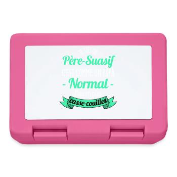 Je suis un Père-Suasif /Humour Papa / humour père - Boîte à goûter - rose - Devant
