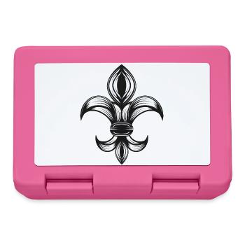 stilisierte Schwertlilie - Fleur-de-Lys - Brotdose - Pink - Vorne