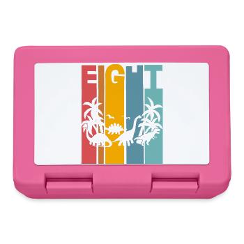 8. Years Children's Birthday Dino Dinosaur - Lunchbox - pink - Front