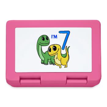 7th birthday boy - 7 years gift - Lunchbox - pink - Front