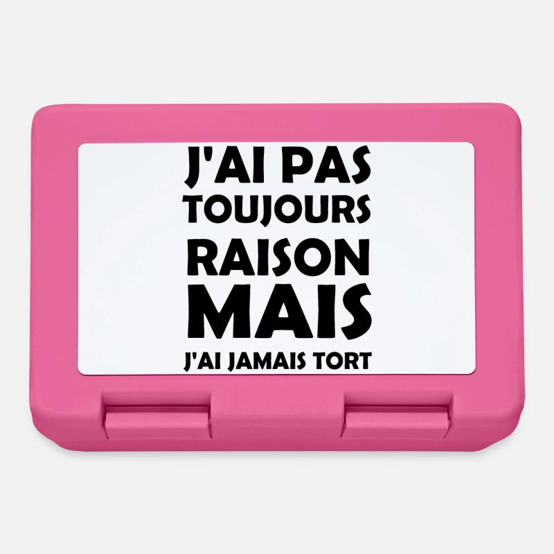 Toujours Raison - Boîte à goûter - rose