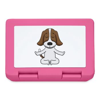 Yoga Hund Basset Hound - Brotdose - Pink - Vorne