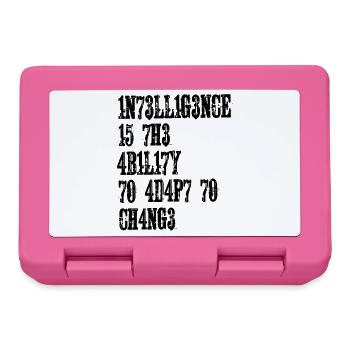 INTELLIGENCE IS THE ABILITY TO ADAPT TO CHANGE - Lunchbox - pink - Front