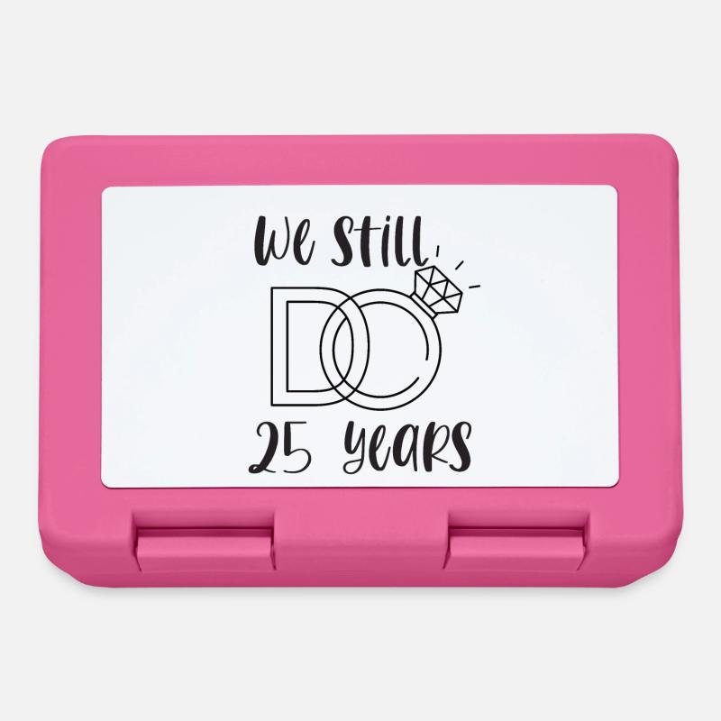 25th Wedding Anniversary Silver Wedding Wedding Gift - Lunchbox - pink