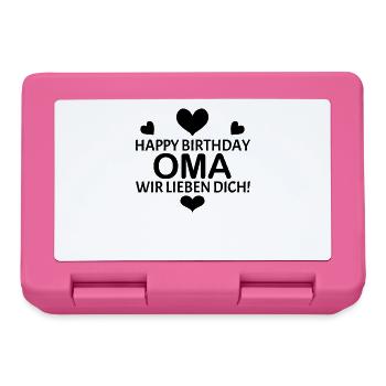 Happy Birthday Oma - Brotdose - Pink - Vorne