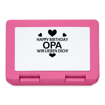 Happy Birthday Opa - Brotdose - Pink - Vorne