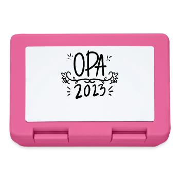 Opa 2023 - Opa werden - Bald Opa - Brotdose - Pink - Vorne