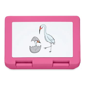 Grue avec grue pour bébé - Boîte à goûter - rose - Devant