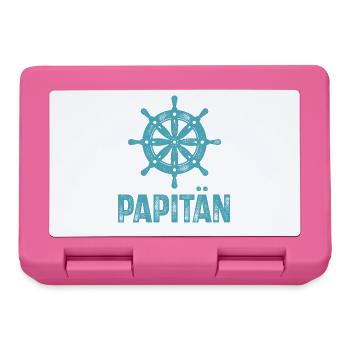 Papitän Vater Kapitän Motorboot Segeln Boot Schiff - Brotdose - Pink - Vorne