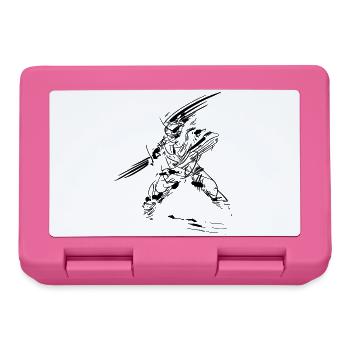 Skizze Krieger - Brotdose - Pink - Vorne