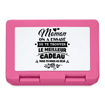 Maman Meilleur cadeau pour la fête des Mères - Boîte à goûter - rose - Devant