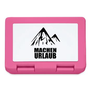 Urlaub Berg Berge Reise Urlaubsziel - Brotdose - Pink - Vorne