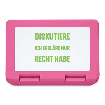 Ich Diskutiere Nicht Ich Erkläre Nur Warum Ich - Brotdose - Pink - Vorne