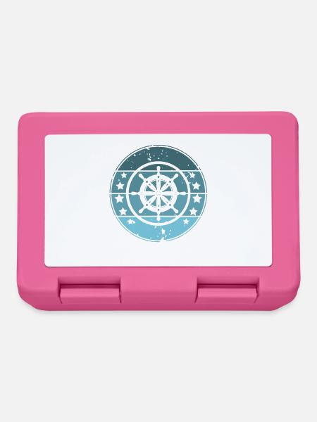 Steuerrad Kapitän Segeln Segler Motorboot Schiff - Brotdose - Pink
