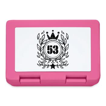 53 - Born year Year of birth 1953 - Lunchbox - pink - Front