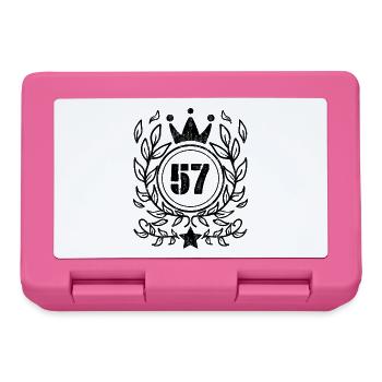 57 - Born year Year of birth 1957 - Lunchbox - pink - Front